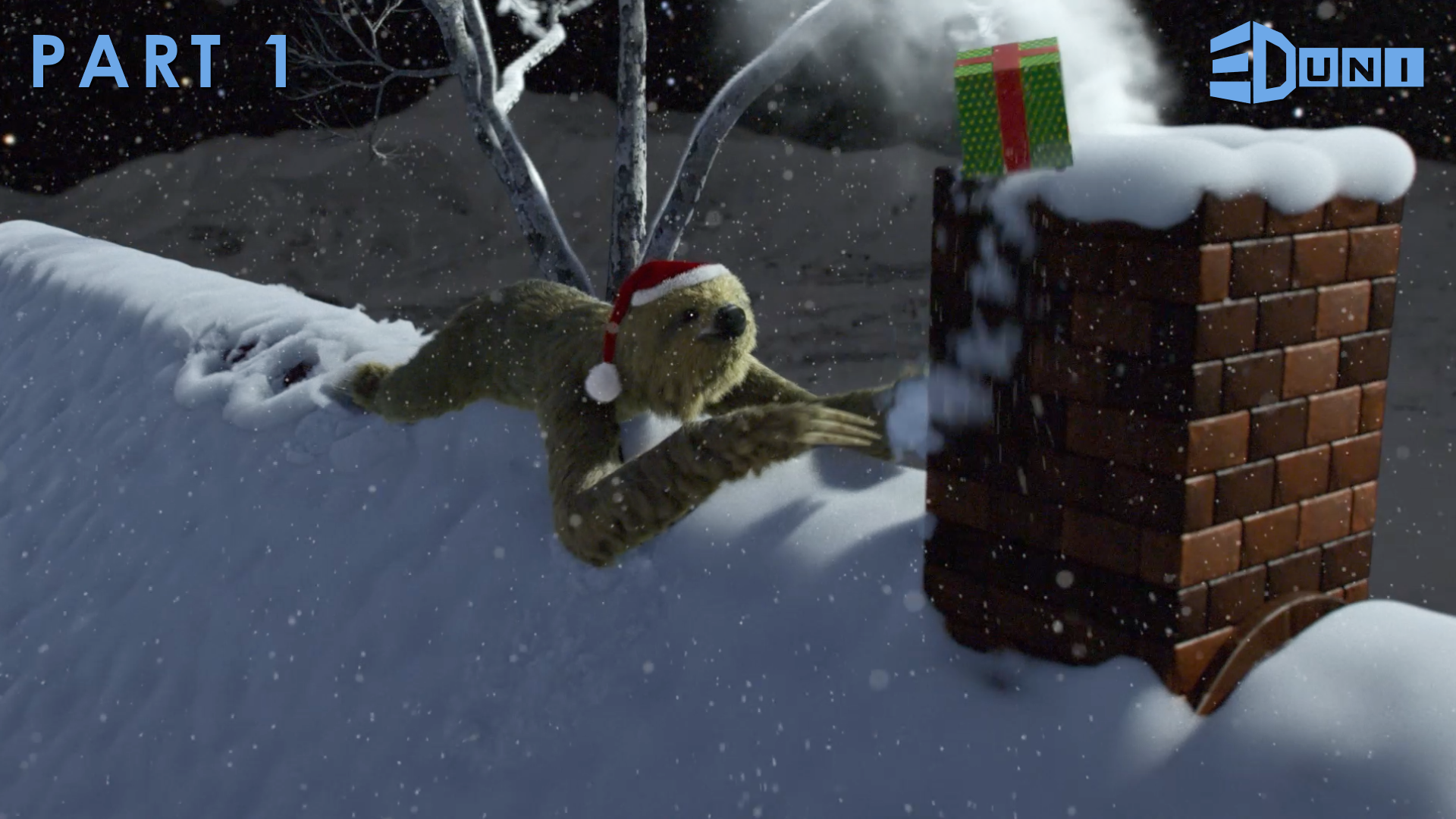 Four Seasons Series: Part 1. Santa Sloth Cinematic Snow VFX (March 9, 2026, 5 Days)